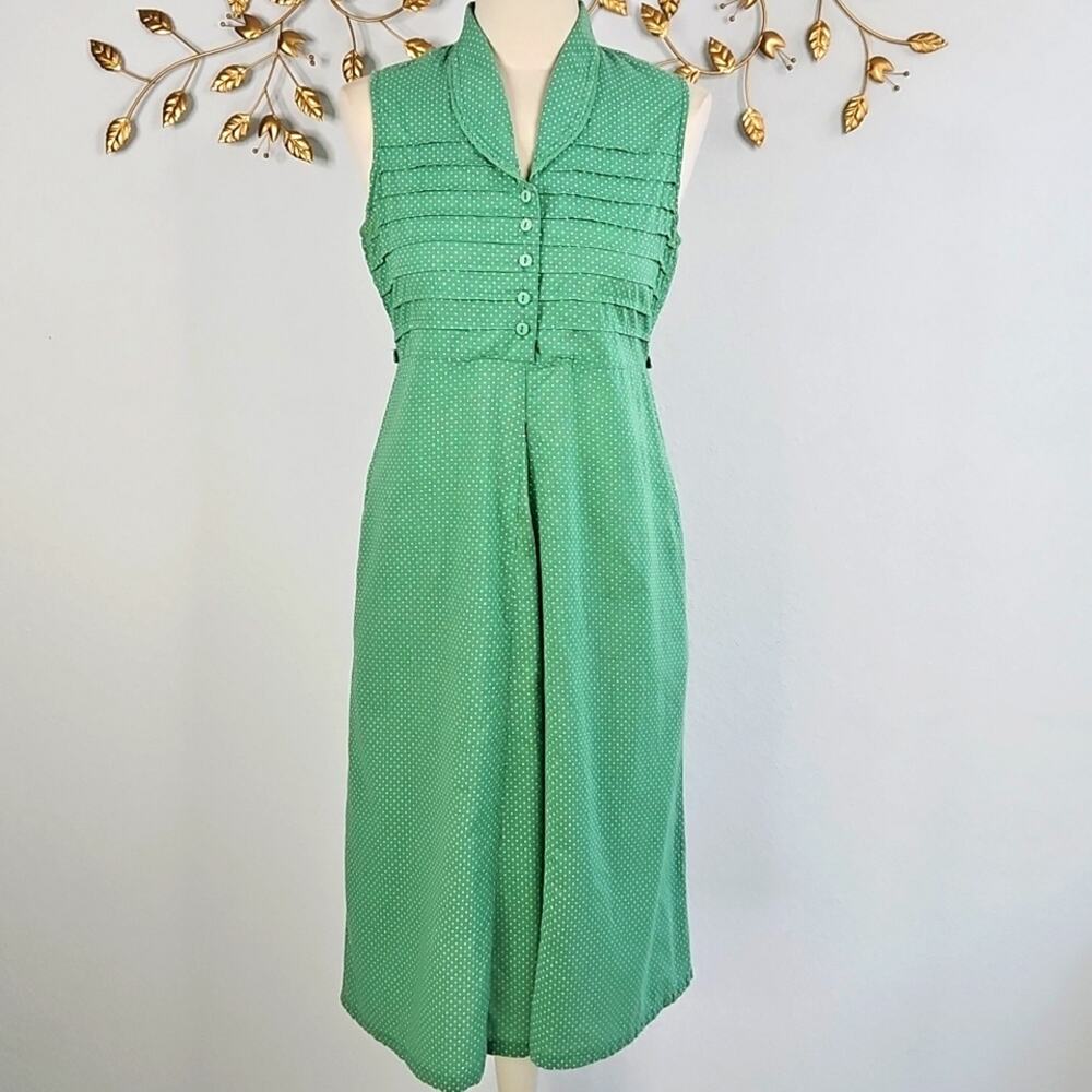 April Cornell Romantic Dot Porch Cotton Dress Size Small